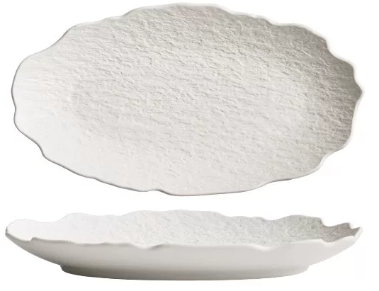 Haute Stone Tableware — Oval Platter — White