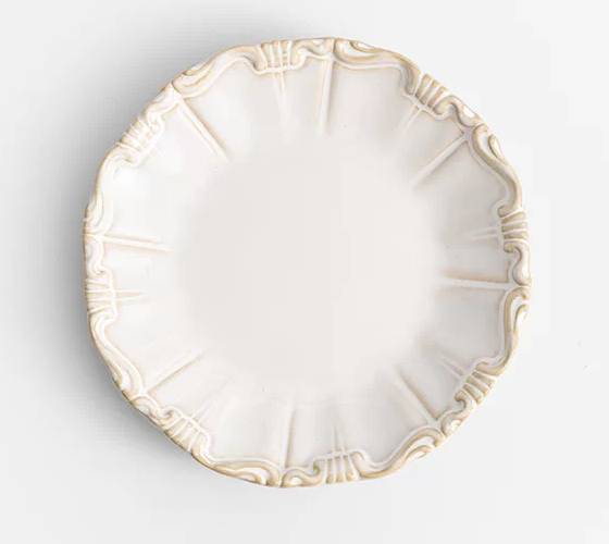Luxe Minimalist Versailles — Coffee Saucer — White and Gold